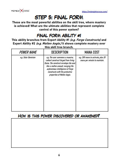 Power System Skill Tree Worksheet Preview 6